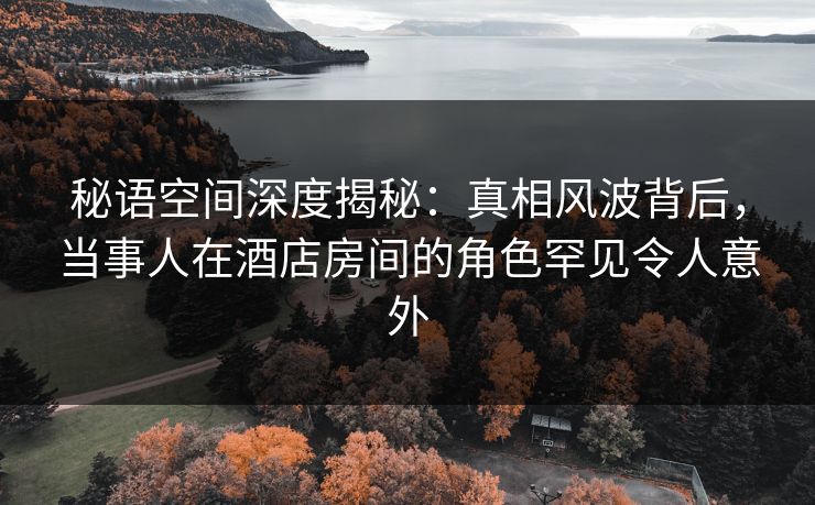 秘语空间深度揭秘：真相风波背后，当事人在酒店房间的角色罕见令人意外